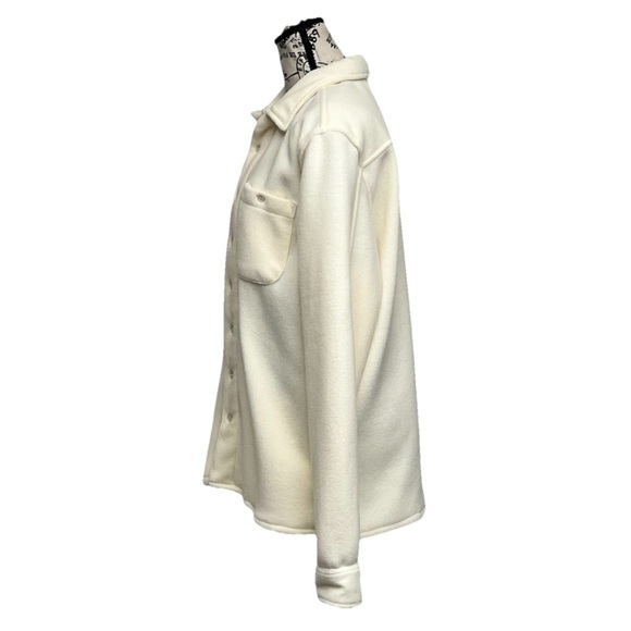 Onia Men’s Beige Polar Fleece Overshirt Shacket Size M – Quiet Luxury Old Money - Picture 4 of 11